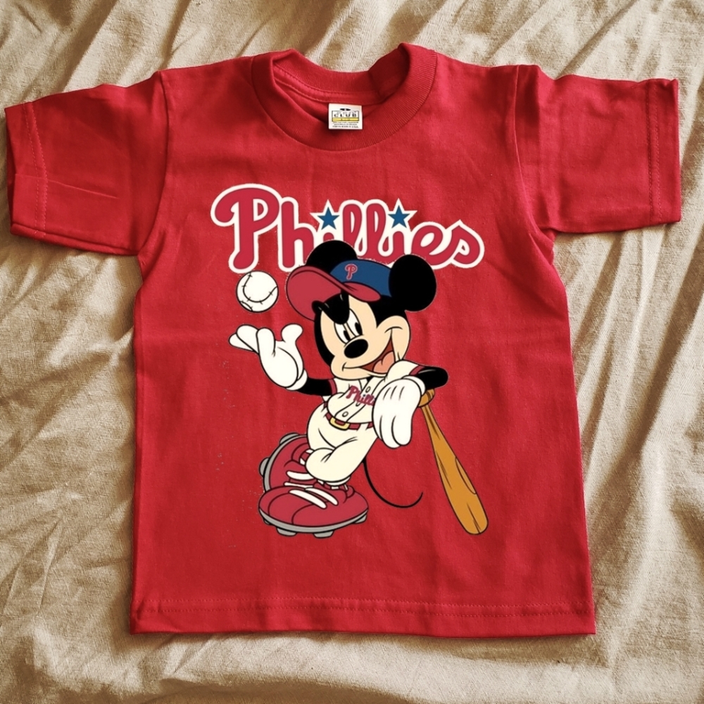 Phillies Mickey Mouse Toddler Tee sizes 2T-thru-6T available